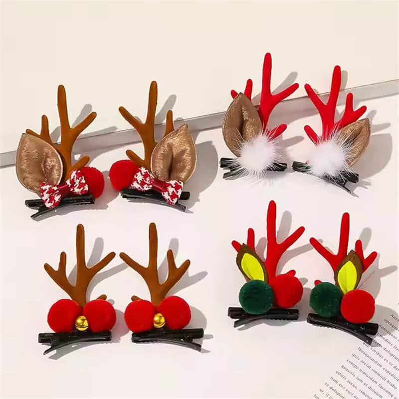 Quais são algumas ideias exclusivas para presentes de Natal usando grampos de cabelo Antler?